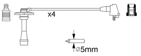 9091922395 Toyota fios de alta voltagem, kit