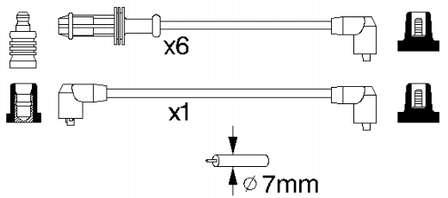 5967H2 Peugeot/Citroen fios de alta voltagem, kit