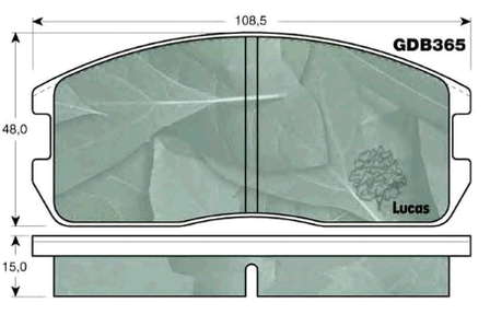 Передние тормозные колодки MB277542 Mitsubishi