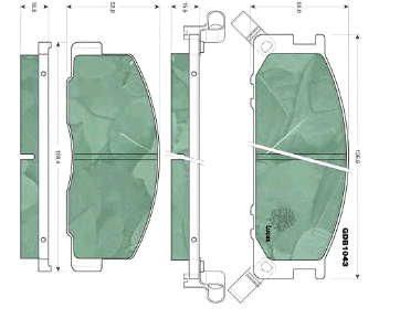 Sapatas do freio dianteiras de disco ADT342113 Blue Print