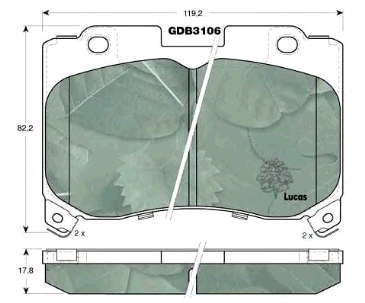 Передние тормозные колодки 044912B040 Toyota