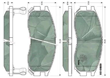 Sapatas do freio dianteiras de disco para Mitsubishi Lancer (C6A, C7A)