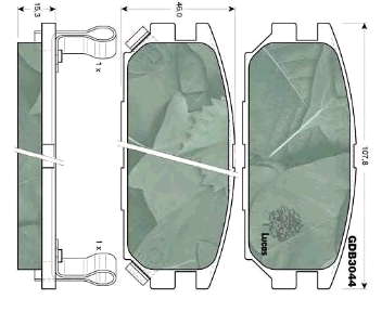 Задние тормозные колодки MB857610 Mitsubishi