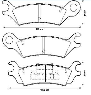 Sapatas do freio traseiras de disco para Mazda 929 (HB)