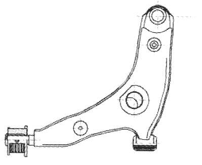 S421I09 NPS braço oscilante inferior direito de suspensão dianteira