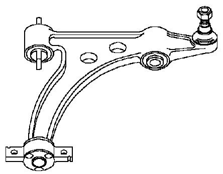 Braço oscilante inferior direito de suspensão dianteira 60627291 Fiat/Alfa/Lancia