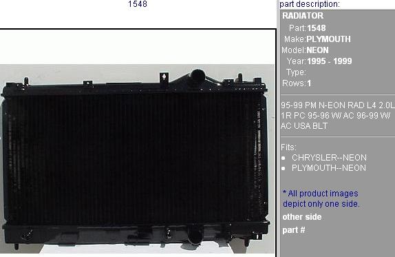 4740097 Chrysler radiador de esfriamento de motor