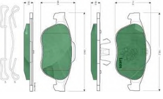 Передние тормозные колодки 7701206599 Renault (RVI)