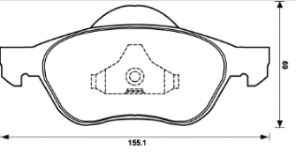 Sapatas do freio dianteiras de disco Renault Espace 4 JK0