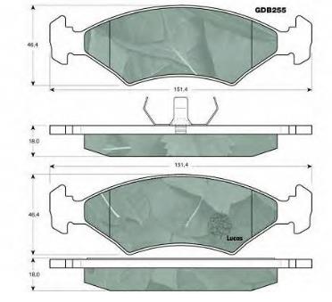 Передние тормозные колодки 1595523 Ford