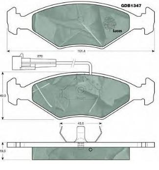 5882984 Fiat/Alfa/Lancia sapatas do freio dianteiras de disco