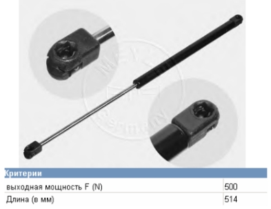 3A9827550 VAG amortecedor de tampa de porta-malas (de 3ª/5ª porta traseira)