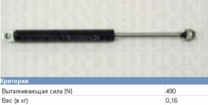 12-1837 Maxgear amortecedor de tampa de porta-malas (de 3ª/5ª porta traseira)