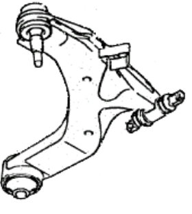 HY319 Teknorot braço oscilante inferior esquerdo de suspensão dianteira