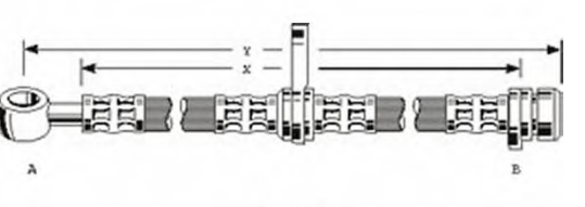 Mangueira do freio dianteira 1623271980 Peugeot/Citroen