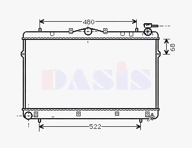 2531025300 Hyundai/Kia radiador de esfriamento de motor