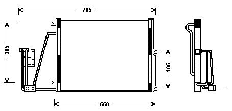 1850051 Opel radiador de aparelho de ar condicionado