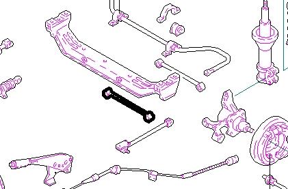 Braço oscilante inferior esquerdo de suspensão traseira/direita para Hyundai Matrix (FC)