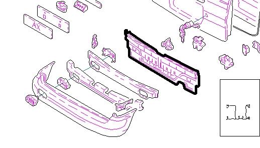 Painel traseiro da seção de bagagem para Hyundai Matrix (FC)