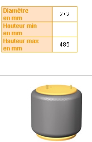 Coxim pneumático (suspensão de lâminas pneumática) do eixo traseiro RD74913K Rider