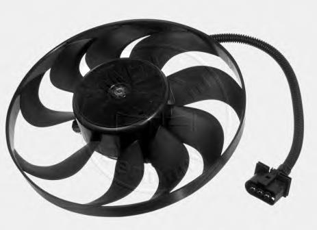 1J0959455M VAG ventilador elétrico de esfriamento montado (motor + roda de aletas direito)