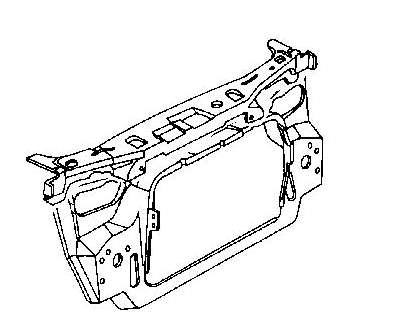 Суппорт радиатора в сборе (монтажная панель крепления фар) на Ford Taurus Sho 