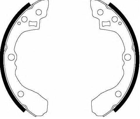 ADM54106 Blue Print sapatas do freio traseiras de tambor