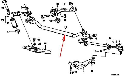 Tração de direção central 32211136683 BMW