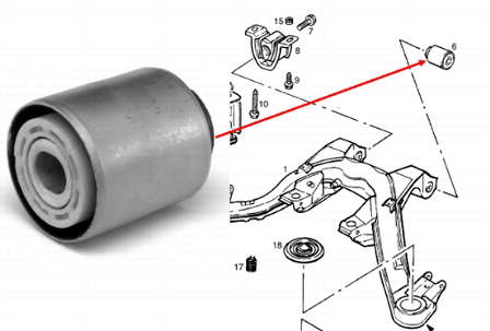 90447157 Opel bloco silencioso de viga traseira (de plataforma veicular)