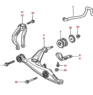 Схема задняя подвеска honda crv - 87 фото