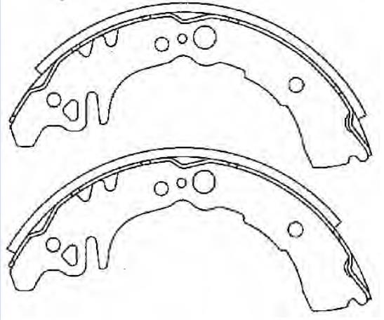 0449597206 Daihatsu sapatas do freio traseiras de tambor