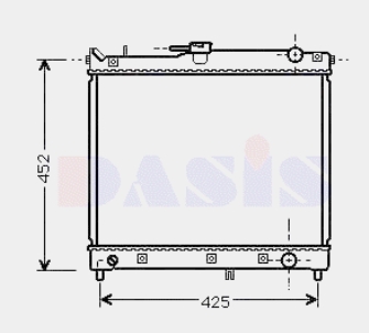 1770080A11 Suzuki radiador de esfriamento de motor