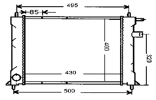 Radiador de esfriamento de motor 50128A NRF