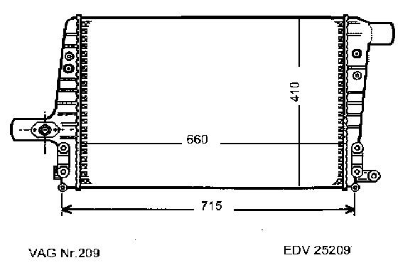 4B0145805A VAG radiador de intercooler