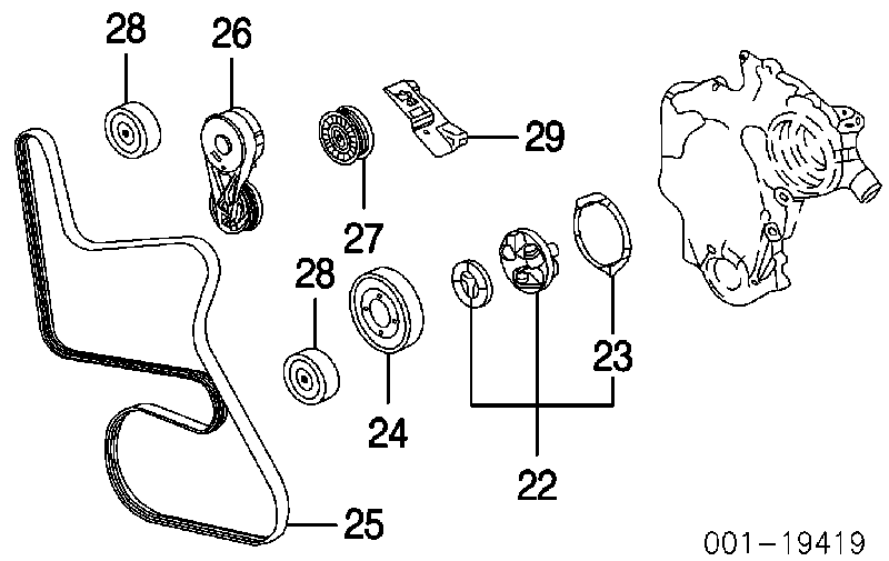 Помпа 89017269 Opel