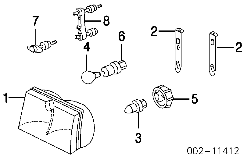 F4TZ13N021B Ford lâmpada halógena, luzes máximas/médias