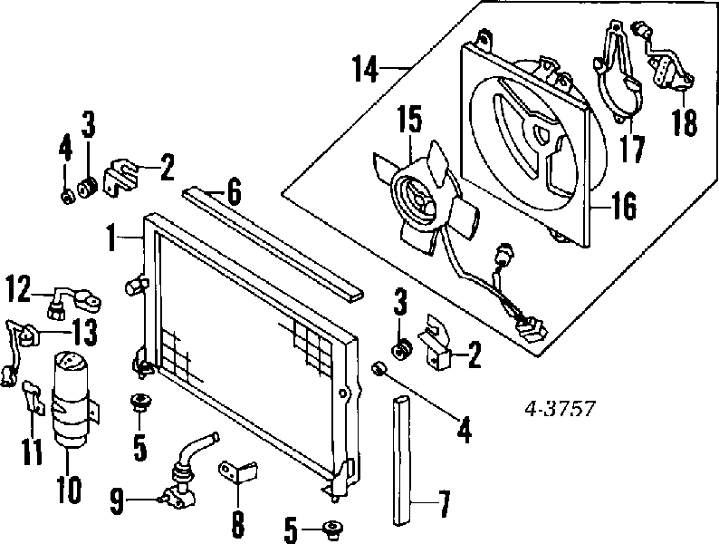 MB439834 Chrysler tanque de recepção do secador de aparelho de ar condicionado