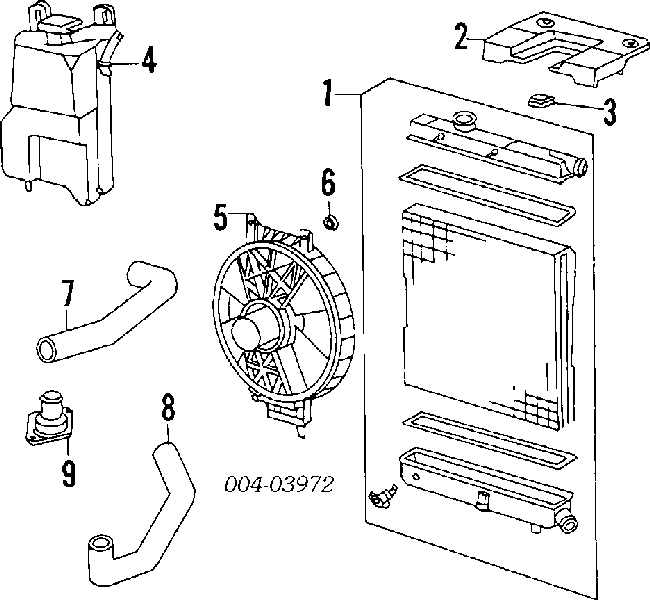 Шланг (патрубок) радиатора охлаждения верхний на Chrysler Voyager I ES 