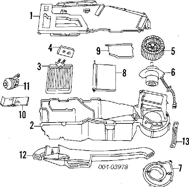 K04644393 Fiat/Alfa/Lancia radiador de forno (de aquecedor)
