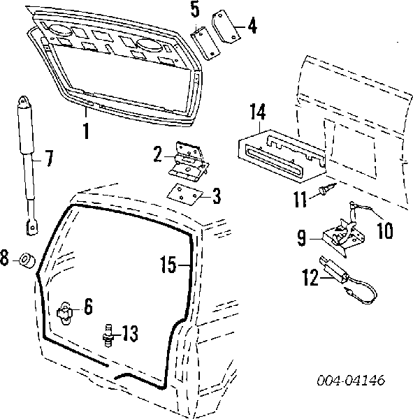 TL154 Standard личинка замка багажника (двери 3/5-й задней)