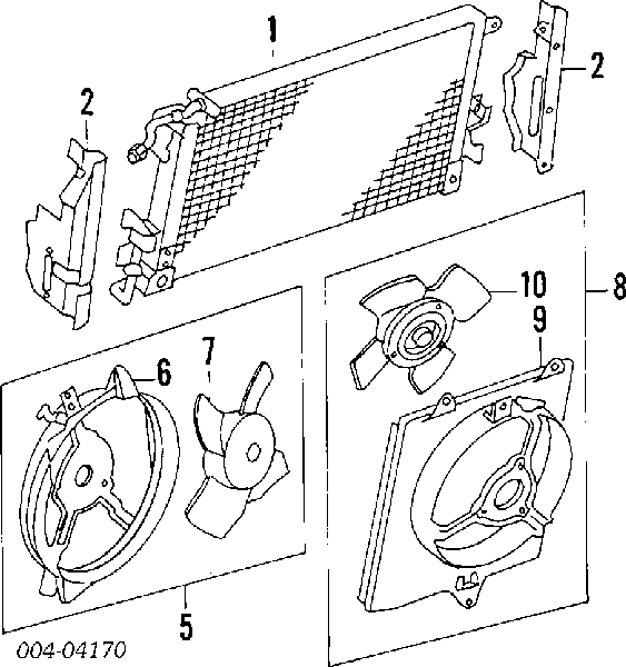 Radiador de aparelho de ar condicionado para Mitsubishi Lancer (C1V, C3V)