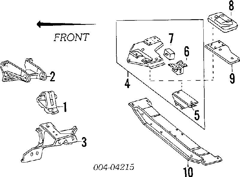 Coxim (suporte) esquerdo/direito de motor K52000141 Fiat/Alfa/Lancia