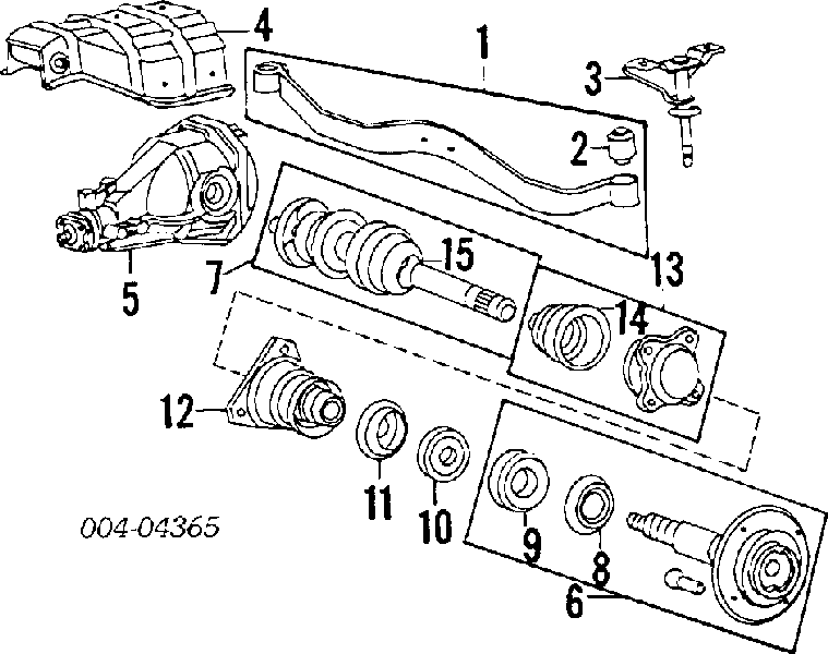 Rolamento interno de cubo traseiro KMT191613 Fiat/Alfa/Lancia