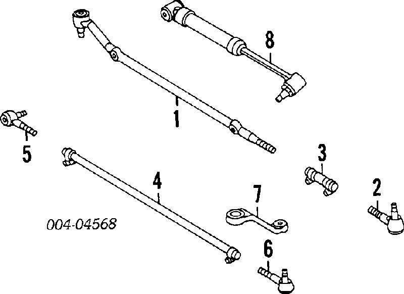 Acoplamento de barras de direção para Jeep Cherokee 