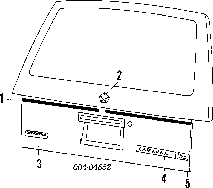 Emblema de tampa de porta-malas (emblema de firma) para Chrysler Voyager 