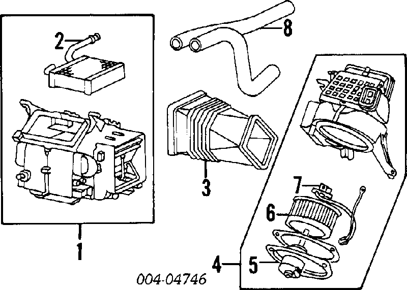 Радиатор печки (отопителя) на Mitsubishi Space Wagon D0V, W