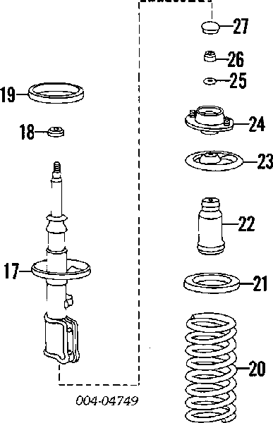 Буфер (отбойник) амортизатора переднего + пыльник MB176058 Chrysler