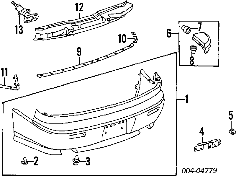 Cápsula (prendedor) de fixação do forro do pára-choque do pára-lama dianteiro KMB547806 Fiat/Alfa/Lancia