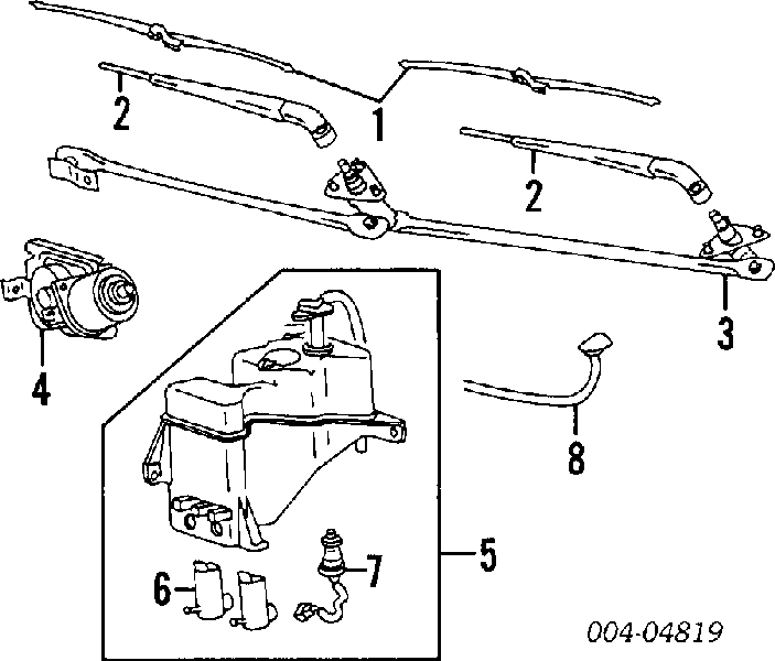 Форсунка омывателя лобового стекла MB337615 Mitsubishi