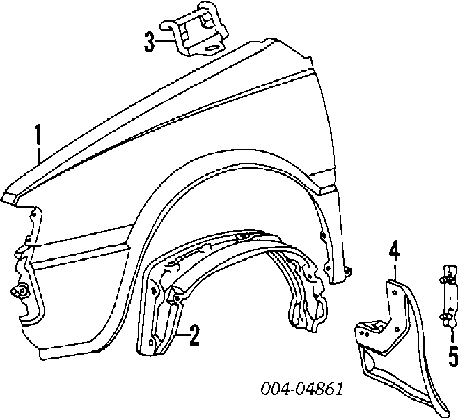 Подкрылок передний правый Митсубиси Спэйс-Вагон D0V, W (Mitsubishi Space Wagon)